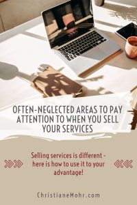 selling services - often neglected areas to pay attention to